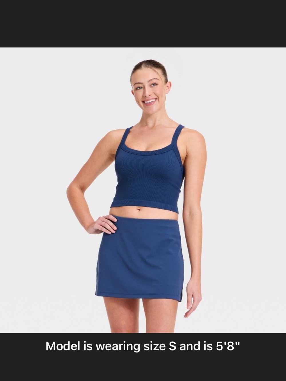 JoyLab Ribbed Tank Top with Crisscross Back